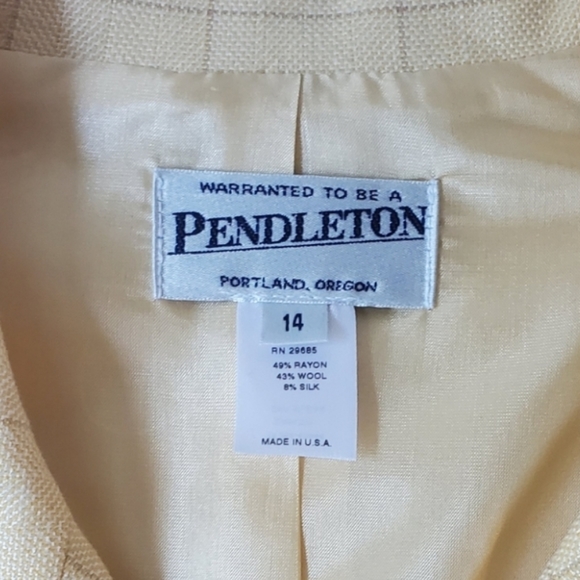 NYE SALE NEW Pendleton Silk Wool Plaid Suit SZ 14 - Picture 13 of 13